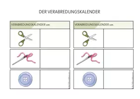 Vorschau - Bildkarten - Verabredungskalender mit Symbolen für den textilen Unterricht - Seite 3
