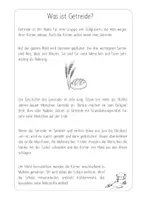 Vorschau - Arbeitsblätter - Getreide - Sachtext und Test - Deckblatt