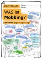 Vorschau - Arbeitsblätter - WAS ist MOBBING? Gemeinsam gegen Ausgrenzung! - Deckblatt