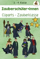 Vorschau - selbst erstellte Cliparts/Grafiken - Cliparts ZauberschülerInnen Hexen und Zauberer Zauberklasse - Deckblatt