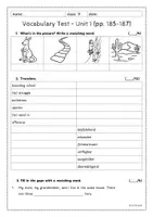 Vorschau - Test - Vocabulary Test - Australia (Orange Line 5) - Seite 1
