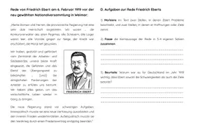 Vorschau - Arbeitsblätter - Die Nationalversammlung 1919: Beginn der Weimarer Republik (Arbeitsblatt Klasse 9/10) - Seite 3