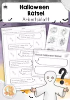 Vorschau - Arbeitsblätter - Halloween Rätsel - (2. Klasse / 3. Klasse) - Deckblatt