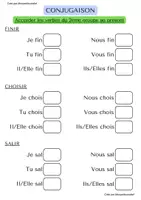 Aperçu - Feuilles d'exercices - Fiches conjugaison verbes 2EME groupe Monpetitcoindief - Page 2