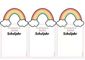 Vorschau - Mal- und Bastelvorlagen - Bunter Schulstart - Willkommengruß neues Schuljahr - Seite 1