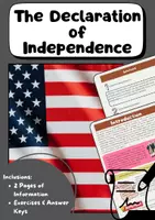 Vorschau - Arbeitsblätter - The Declaration of Independence: Unabhängigkeitserklärung Amerika - Deckblatt