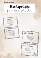 Vorschau - Bildkarten - Tischsprüche für den Kindergarten - Deckblatt