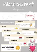 Vorschau - Bildkarten - Wochenstart: Moderationsfächer - Deckblatt