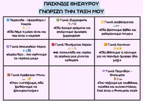 Προεπισκόπηση - Flashcards - ΠΑΙΧΝΙΔΙ ΘΗΣΑΥΡΟΥ ΓΝΩΡΙΖΩ ΤΗΝ ΤΑΞΗ ΜΟΥ - Εξώφυλλο
