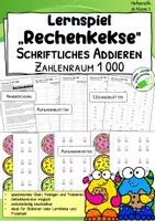 Vorschau - Spiele - Schriftliche Addition im Zahlenraum 1000 – Lernspiel, Freiarbeit | Klasse 3 - Deckblatt