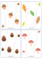 Voorbeeld - Knipkaarten Herfst - knippen oefenen voor kleuters - Pagina 3