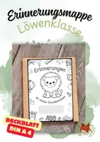 Vorschau - Mal- und Bastelvorlagen - Deckblatt Erinnerungsmappe Löwenklasse - Deckblatt