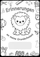 Vorschau - Mal- und Bastelvorlagen - Deckblatt Erinnerungsmappe Löwenklasse - Seite 1