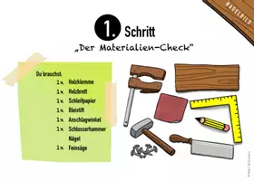 Vorschau - Mal- und Bastelvorlagen - Werken mit Holz - Nagelbild Anleitung (Motiv, Name) - Seite 1