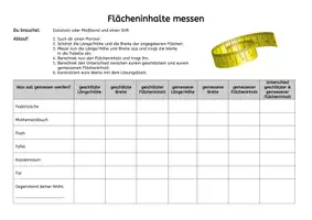 Vorschau - Arbeitsblätter - Flächeninhalte messen im Alltag - Seite 2