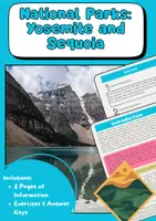 Vorschau - Arbeitsblätter - Nationalparks: Yosemite und Sequoia Höhepunkte - Deckblatt