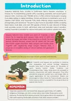 Vorschau - Arbeitsblätter - Nationalparks: Yosemite und Sequoia Höhepunkte - Seite 1