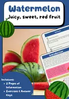 Vorschau - Arbeitsblätter - Fruits Materialpaket – Bananas, Oranges, Strawberries, Grapes & Watermelon - Seite 1