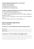 anteprima - Compiti in classe/Test - Teoria dei numeri: Minimo comune multiplo - Pagina 2