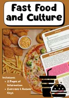 Vorschau - Arbeitsblätter - Fast Food und Kultur: Globalisierung, Tradition, Gesundheit - Deckblatt