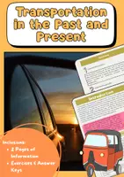 Vorschau - Arbeitsblätter - Transport früher und heute: auf Englisch - Deckblatt