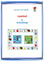Vorschau - Spiele - Lesetest: 8. Anlautbingo - Bild + Bild - Deckblatt