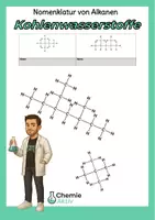 Vorschau - Stationenlernen - Arbeitsblatt Chemie: Nomenklatur der Alkane - Deckblatt