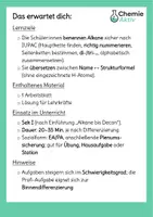 Vorschau - Stationenlernen - Arbeitsblatt Chemie: Nomenklatur der Alkane - Seite 1