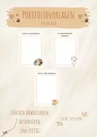 Vorschau - Stundenentwürfe - Portfoliovorlagen - Kita - Deckblatt