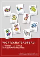 Vorschau - Bildkarten - Wortschatzaufbau (DaZ) – Tiere – A7-Karten - Deckblatt
