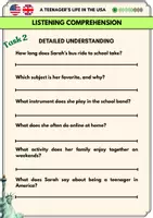 Vorschau - Arbeitsblätter - Listening Comprehension – A Teenager’s Life in the USA (Klasse 7–9, Englisch) - inkl. MP3 - Seite 3