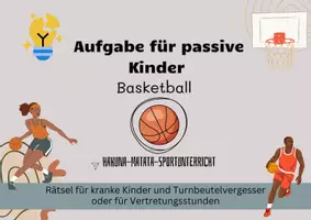 Vorschau - Spiele - Aufgabe für passive Kinder Basketball - Deckblatt