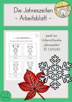 Vorschau - Arbeitsblätter - Jahreszeiten Kleidung Wetter kostenlos - Deckblatt