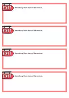 Vorschau - Anderer Materialtyp - Exit Tickets Englisch English SekI und SekII - Deckblatt