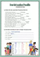 Vorschau - Arbeitsblätter - Materialpaket: Poessessivartikel (Tafelmaterial und Arbeitsblätter) - Seite 3