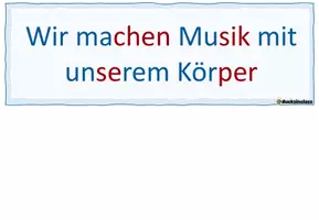 Vorschau - Spiele - Bodypercussion Bildkarten in Silbenschrift & Bausteine - Seite 1