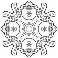 Vorschau - Arbeitsblätter - Freebie Mandalas – Herbst & Halloween - Seite 3
