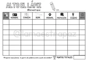 Vista previa - Juegos / Gamificación - Alto el lápiz - Hoja de trabajo en B&N - página 1
