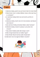 Vorschau - Bildkarten - Hobbys Lesetexte zum Ausschneiden - Seite 3