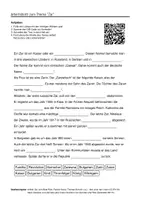Vorschau - Arbeitsblätter - Arbeitsblätter zum Thema "Zar" + Lösung & MP3 + - Deckblatt