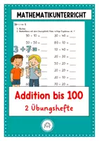 Vorschau - Arbeitsblätter - Addition bis 100. 2 Übungshefte - Deckblatt