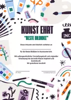 Vorschau - Poster - kreative Auszeichnungen für den Kunstunterricht - Deckblatt