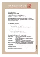 Vorschau - Arbeitsblätter - Würfelgeschichten FANTASY & MÄRCHEN mit Wortschatz - Seite 1