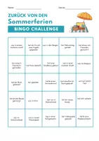 Vorschau - Arbeitsblätter - Sommerferien-Bingo - spielerischer Rückblick - Deckblatt
