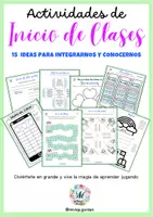 Vista previa - Hojas de trabajo - Pack: Inicio de curso 12 Actividades Regreso a Clases - página 1