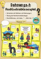 Vorschau - Spiele - Lesespiel Rechtschreibung: Wörter mit Dehnungs-h (Klasse 2-4) - Deckblatt