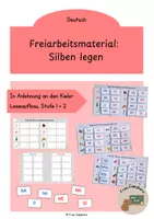Vorschau - Stationenlernen - Freiarbeitsmaterial: Silben legen (in Anlehnung an den Kieler Leseaufbau) - Deckblatt