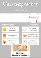 Vorschau - Merkblätter - Klassensprecherwahl: Tafelmaterial - Deckblatt