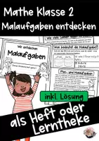 Vorschau - Arbeitsblätter - Einführung Malrechnen - Heft oder Lerntheke (Malaufgaben, Multiplikation) Schulschließung Schulmaterial - Deckblatt