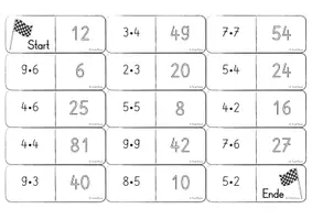 Vorschau - Spiele - Legedomino - Einmaleins - (verschiedene Farben) - Seite 1